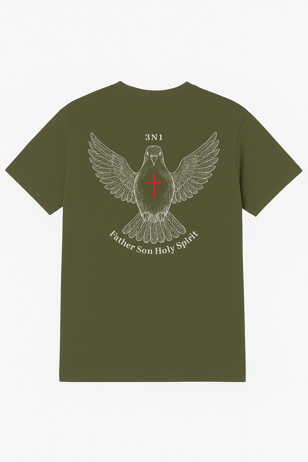 3N1 Dove Faith T-Shirt – Olive Green Edition