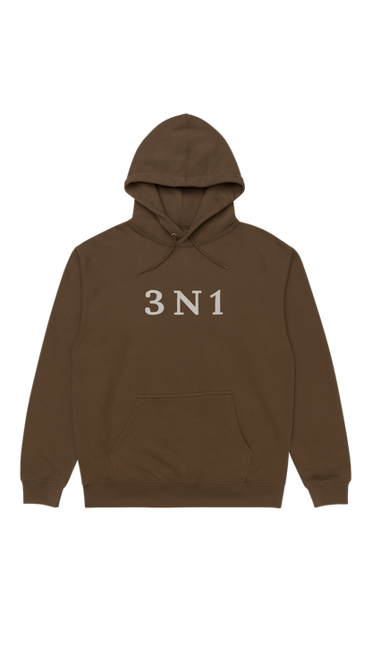 3N1 Faith Hoodie – All Brown w/ Dove & Cross Edition