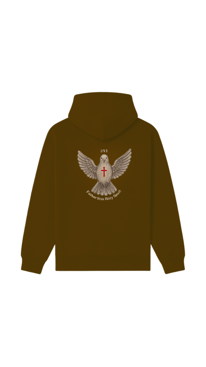 3N1 Faith Hoodie – All Brown w/ Dove & Cross Edition