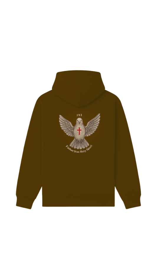 3N1 Faith Hoodie – All Brown w/ Dove & Cross Edition