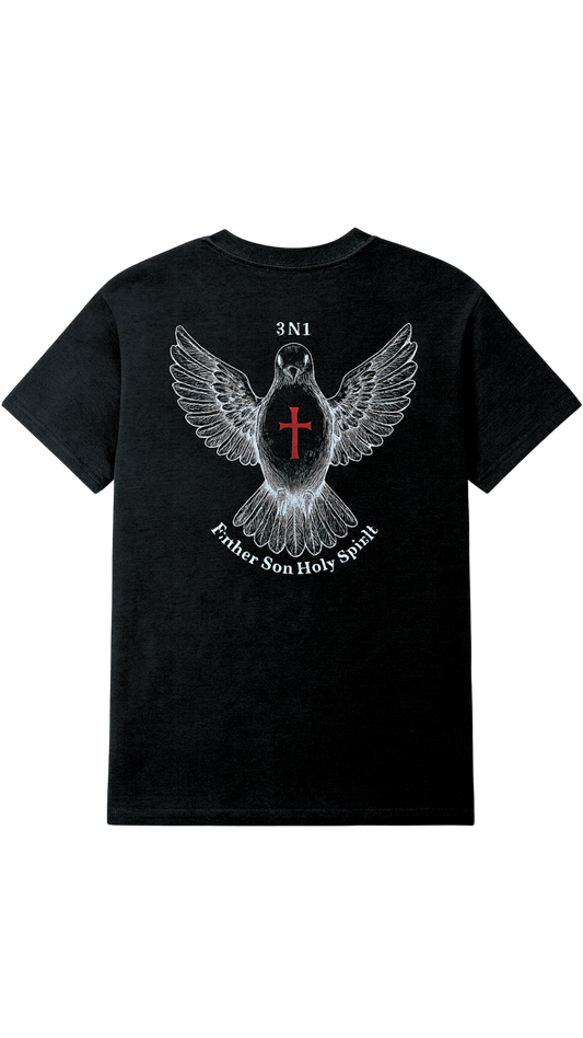 3N1 Dove Faith T-Shirt – All Black Edition